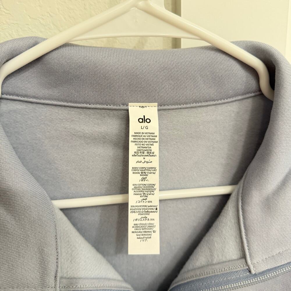 NWT Alo Accolade 1/4 Zip Pullover in Winter Frost Unisex Size Large - Picture 9 of 10